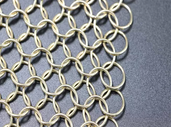 Shape spaces with woven metal interiors with metallic ingenuity