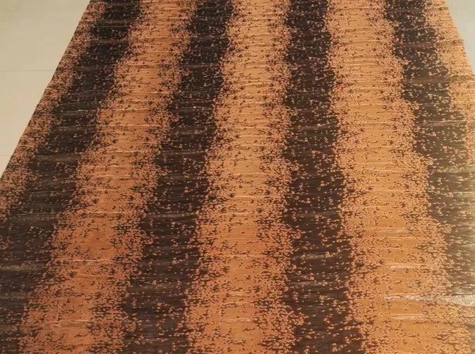 Metal woven interior fabric - unique material gives the space an artistic feel